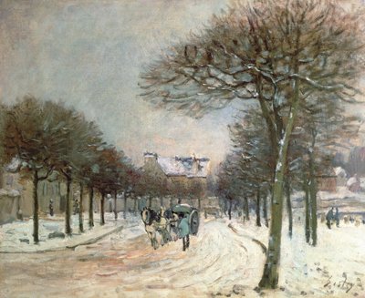 マルリーのサンジェルマンへの道、1874-5 作： Alfred Sisley